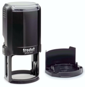 Trodat 4642 - Round self-inking stamp with popular 1-5/8" diameter. Customized with your design and a variety of ink colors.