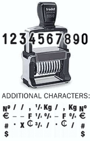 Trodat 55510/PL Heavy Duty 10-Digit Line Numberer w/ Die Plate