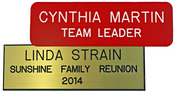 Standard Engraved Name Badge Text Only 1"x3" (O.M.)