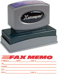 SHA3243 - Jumbo Stock Stamp - FAX MEMO (O.M.)