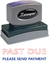 SHA3299 - Jumbo Stock Stamp - PAST DUE PLEASE SEND PAYMENT (O.M.)