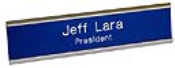 Standard Wall Value Engraved Sign 2"x10" with Holder (O.M.)