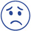 SHA11305 - SHA11305 - Stock Specialty Stamp - FROWNY FACE (O.M.)